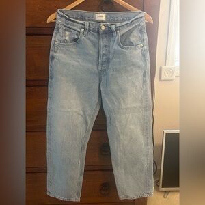 Citizens Of Humanity Dahlia bow leg baby roll jeans. (Barrel leg)